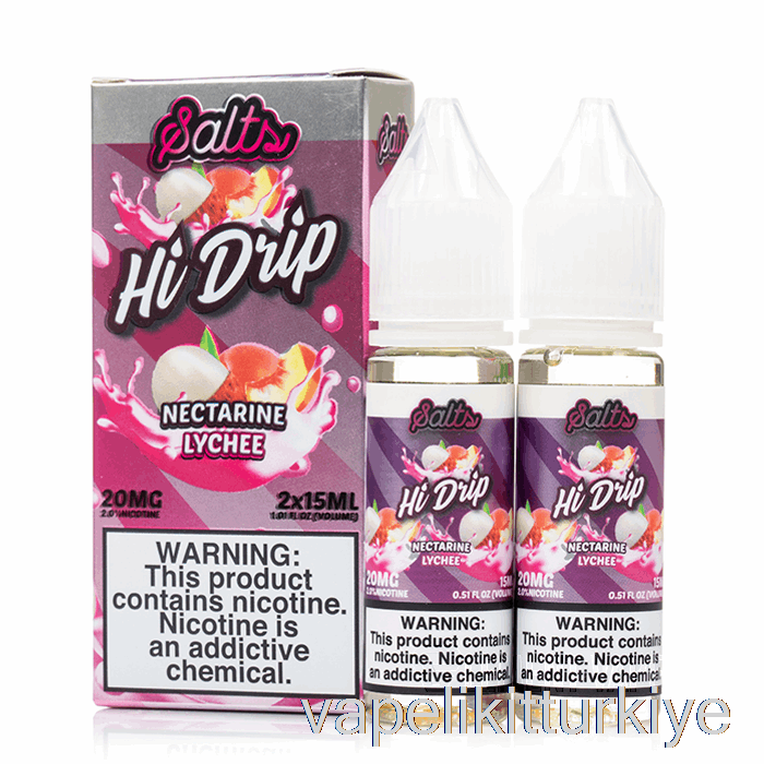 Vape Likit Nektarin Liçi - Yüksek Damlama Tuzları - 30ml 20mg